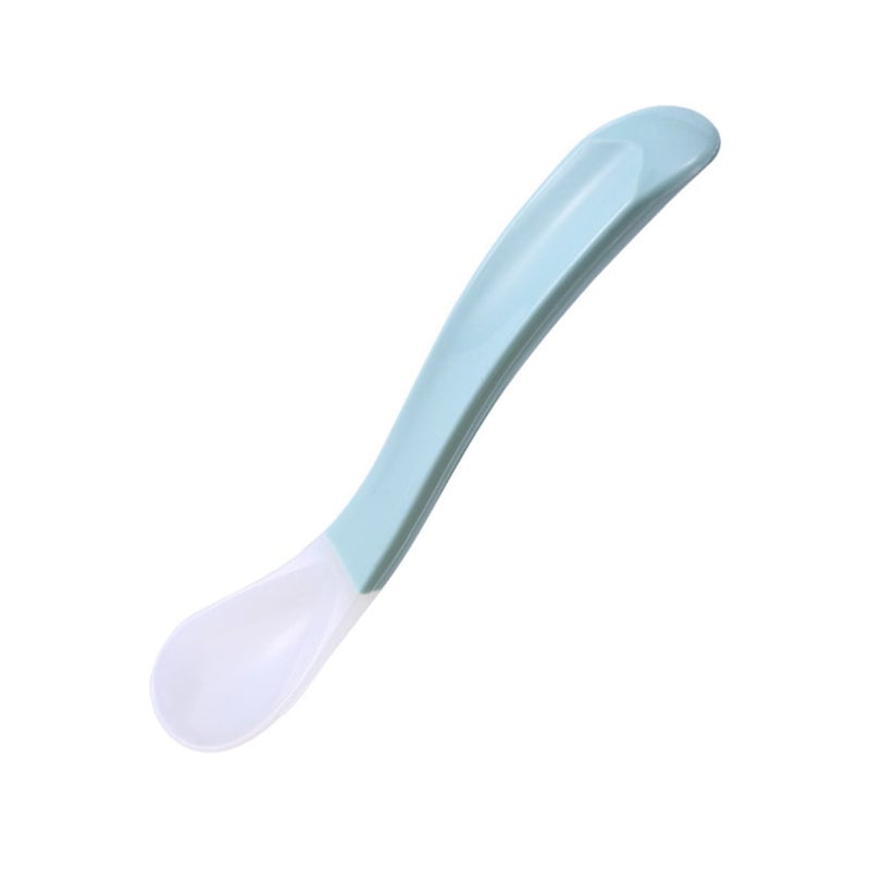 SOLARAE Plate Spoon Baby Silicone Dining Plates, Cartoon Bear Toddler Tableware Set Children Feeding Bowl Kids Dishes Anti-fall Tray Blue - Image 4