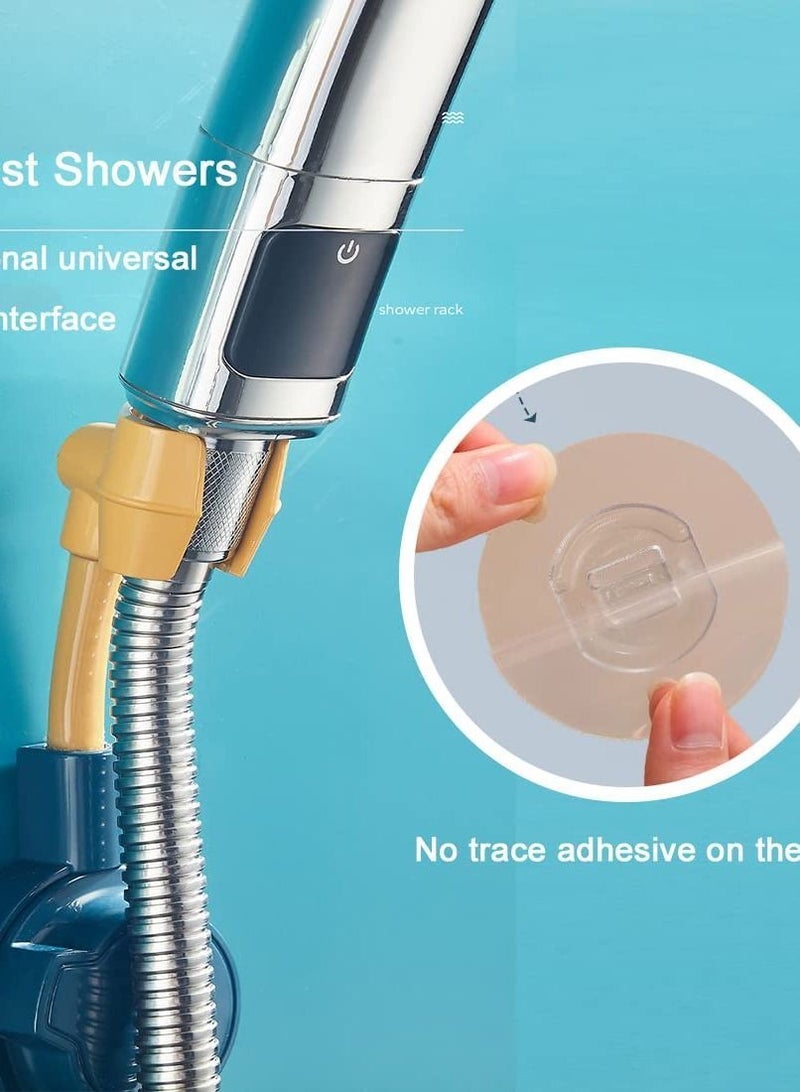 SYOSI Shower Head Holder, Wall Mount Bracket Removable Suction Cup Rotatable Adjustable for Standard Hose (Blue) - Image 4