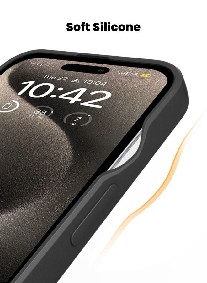 ريكون لاين غطاء حماية لهاتف iPhone 16، [متوافق مع MagSafe] [لا يحتوي على بصمة الإصبع] [مضاد للسقوط] [مقاوم للصدمات]، غطاء خلفي ناعم ورفيع من السيليكون لهاتف Apple iPhone 16 (2024)، أسود - Image 4