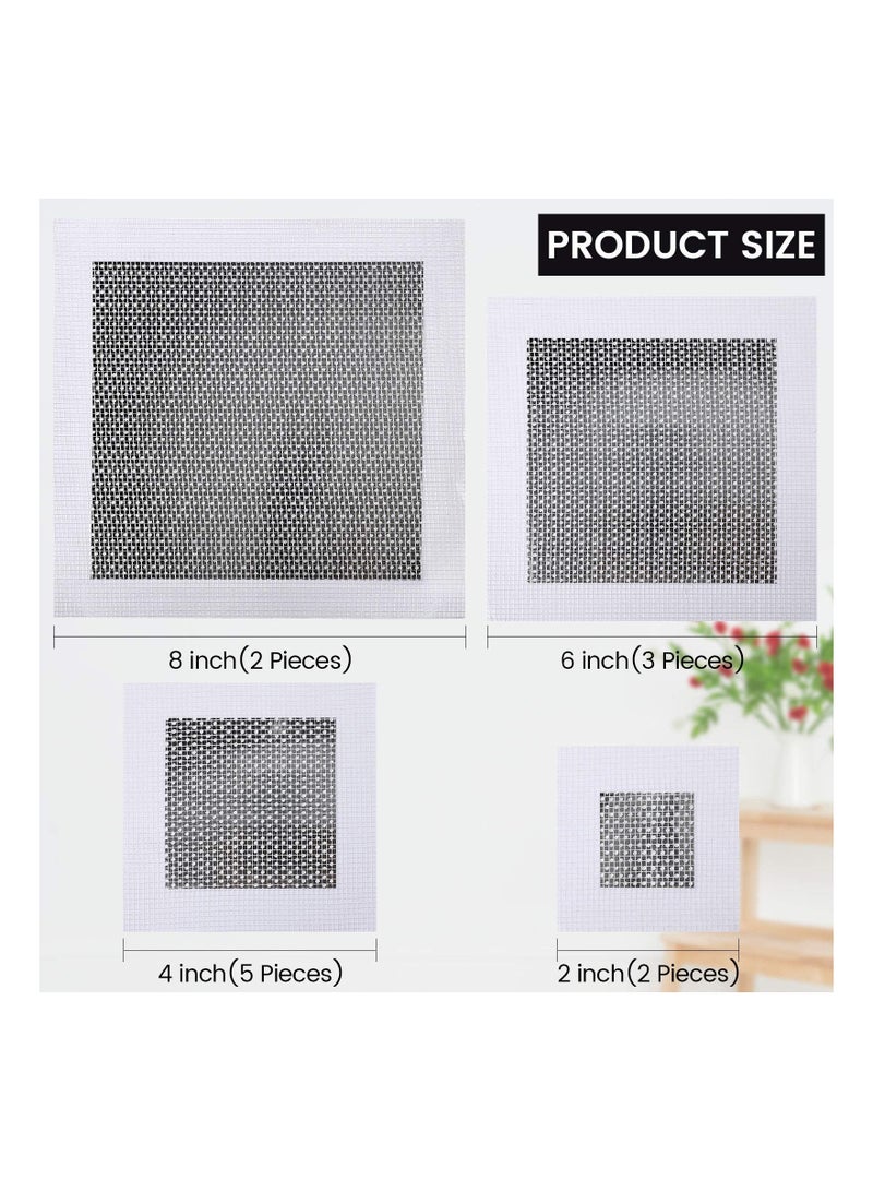 12 Pieces Aluminum Wall Repair Patch Self-Adhesive Mesh Wall Repair Patch Drywall Repair Tools Screen Patch for Drywall Ceiling Plaster  - Image 4