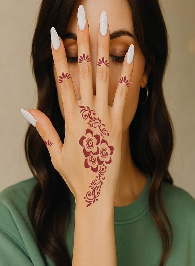 ORDERSHOCK Ornamental Mehndi Stencil Sticker for Elegant Designs - Image 5