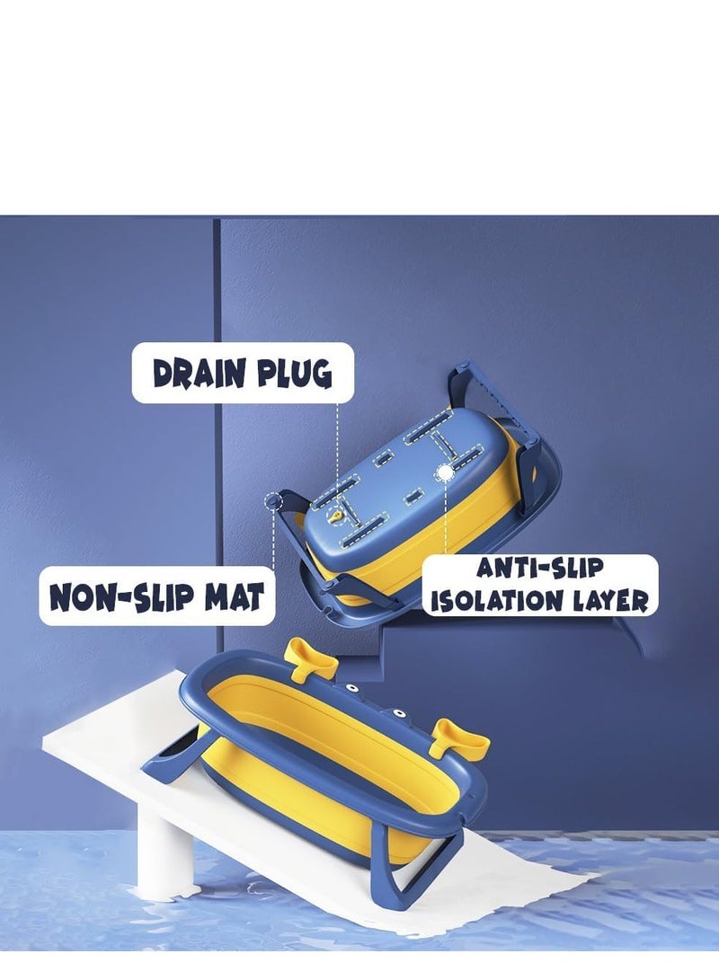 UKR Foldable Baby Bathtub – Portable Infant & Toddler Bath Tub in Blue | Space-Saving, Easy-to-Store Bath Organizer | Compact & Lightweight Bathing Solution for Babies & Toddlers | Perfect for Home, Travel & On-the-Go Use - Image 4