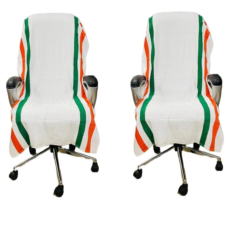 VIP BAGDA 100 Cotton Chair Towel 450 GSM 1 Pack Super Soft Tiranga - Image 3
