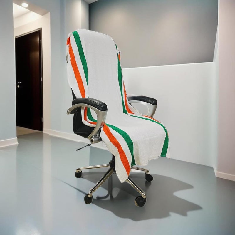 VIP BAGDA 100 Cotton Chair Towel 450 GSM 1 Pack Super Soft Tiranga - Image 1