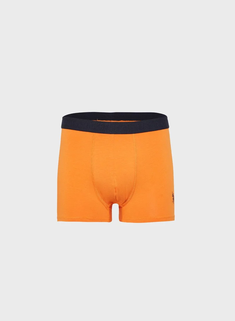 U.S. Polo Assn. 3 Pack Logo Print Trunks