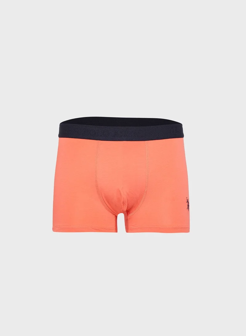 U.S. Polo Assn. 3 Pack Logo Print Trunks