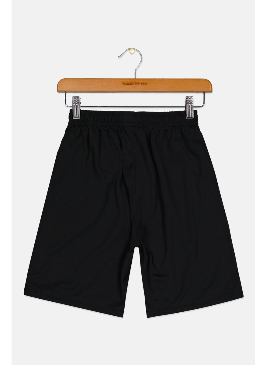 PUMA Kids Boy Sportswear Fit  Brand Logo Short, Black  - Image 2