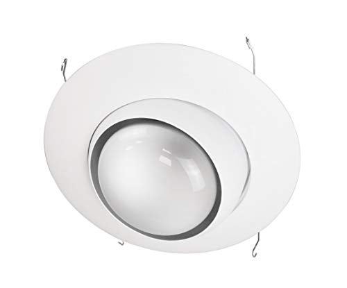 NICOR Lighting 6 inch White Recessed Eyeball Trim Designed for 6 inch Housings (17506WH) - Image 3