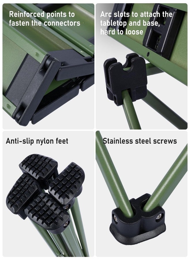 iClimb Ultralight Compact Camping Folding Table with Carry Bag (Green - S) - Image 3