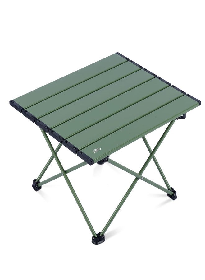iClimb Ultralight Compact Camping Folding Table with Carry Bag (Green - S) - Image 1