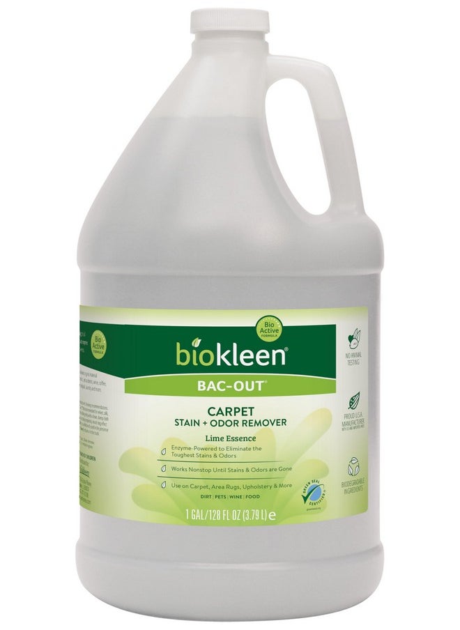 Biokleen - Bacout Enzyme Stain & Odor Remover 128 Ounces Destroys Stains & Odors Safely, For Pet Stains, Laundry, Diapers, Wine, Carpets, & More, Ecofriendly, Nontoxic - Image 1