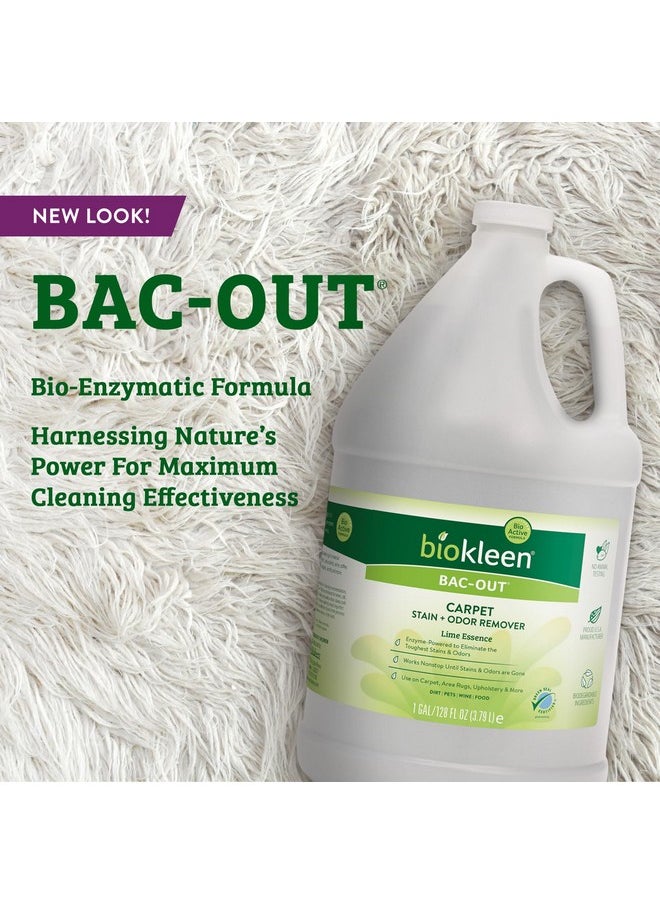Biokleen - Bacout Enzyme Stain & Odor Remover 128 Ounces Destroys Stains & Odors Safely, For Pet Stains, Laundry, Diapers, Wine, Carpets, & More, Ecofriendly, Nontoxic - Image 1