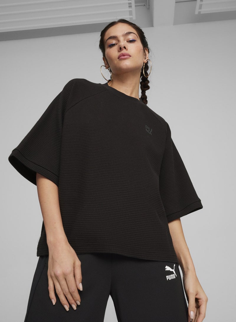 PUMA INFUSE Womens Black Relaxed T-shirt - Image 1