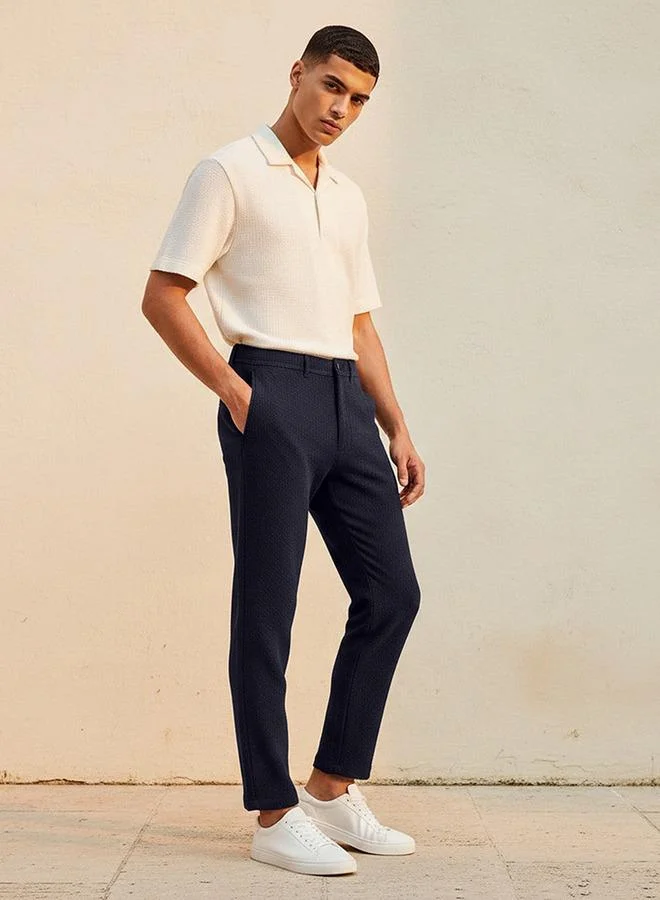 Splash FAV NAVY Men Regular Fit Trousers for Men | Best Price UAE