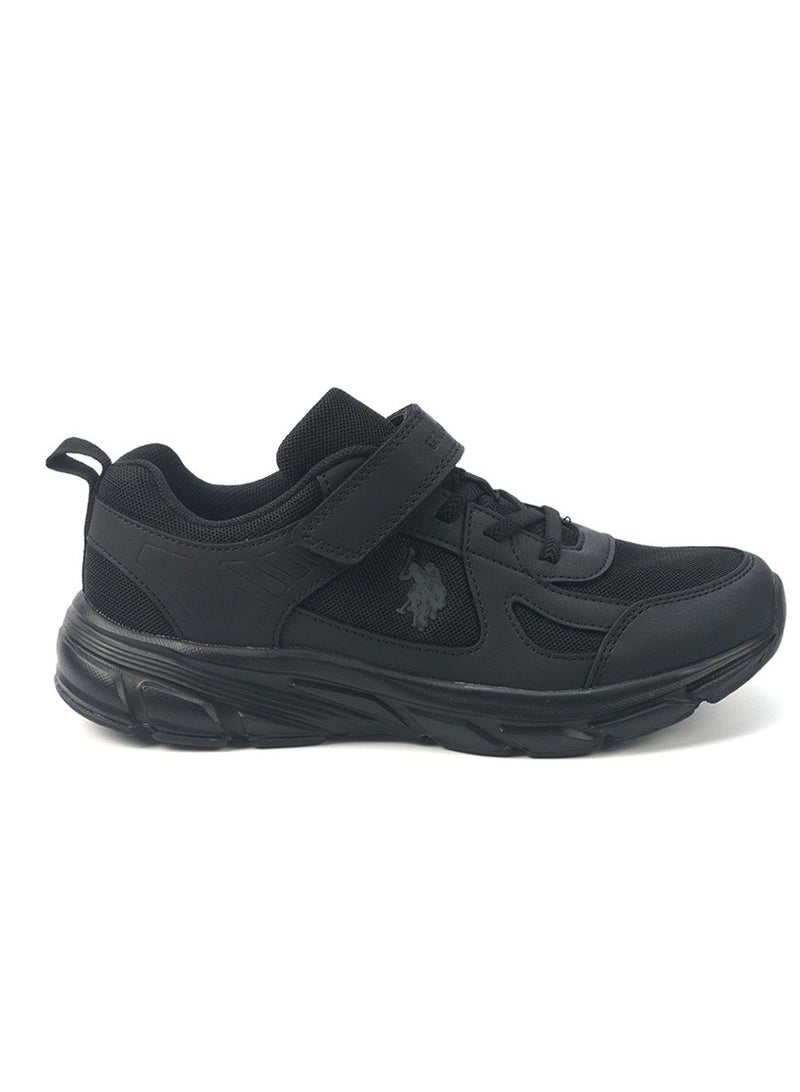 U.S. Polo Assn. Kids Black Velcro Strap Sneakers – Comfy, Cushioned Sole for All-Day Play!  - Image 1