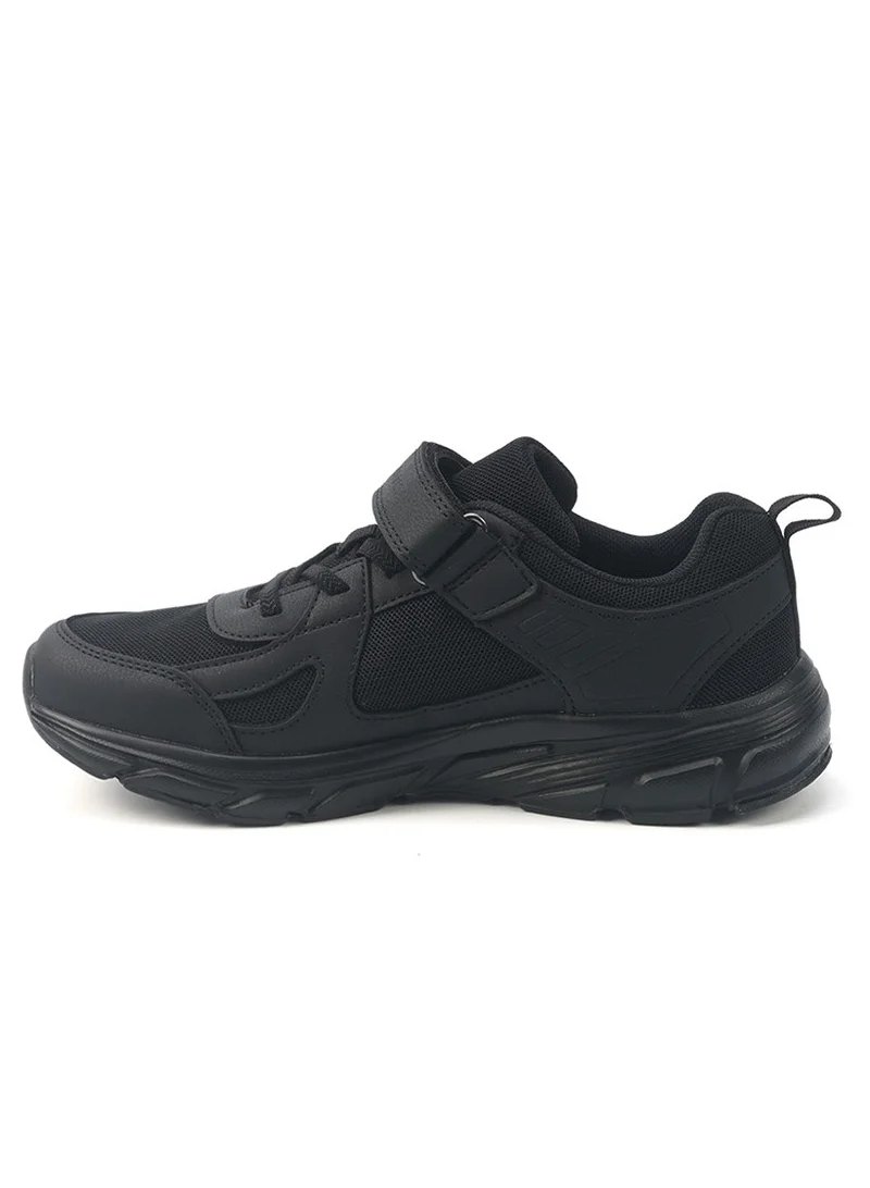 يو اس بولو اسن Kids' Black Velcro Strap Sneakers – Comfy, Cushioned Sole for All-Day Play!