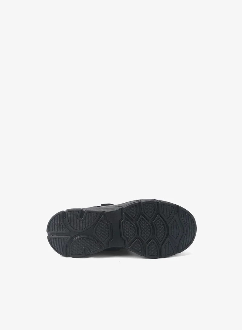 U.S. Polo Assn. black Kids' Black Velcro Strap Sneakers Shoes - Comfy, Cushioned Sole for All-Day Play!  | Best Price UAE
