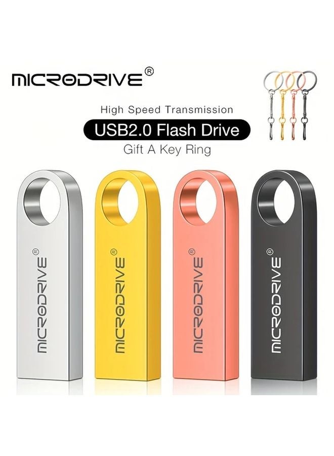 Rose Color 4GB USB Flash Drive With Key Ring Pen Drive Memory Stick - Image 2