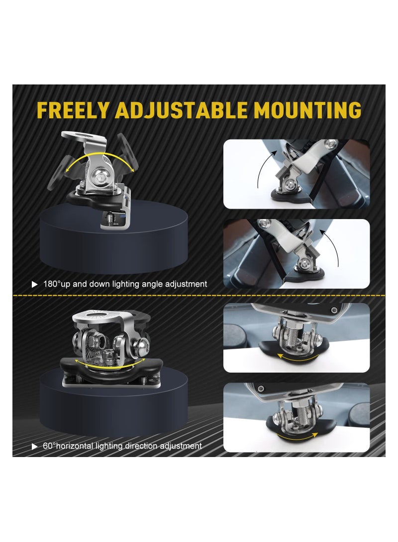 SYOSI 2 Pack Led Light Bar Mounting Brackets, Hood Led Pod Light Mount Universal Led Light Mounting Brackets Jeep Led Light Mounts Pod Light Holders for Off Road Jeep Truck Suv Without Installing Drill - Image 5