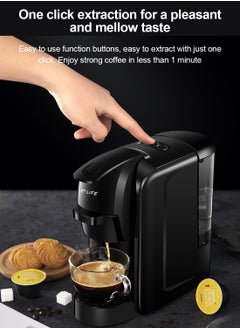ET-LIFE 19Bar 3-in-1 Capsule Espresso Coffee Maker for Nespresso/Dolce Gusto/Coffee Powder 600ml 1450W ST-511 Black  - Image 2