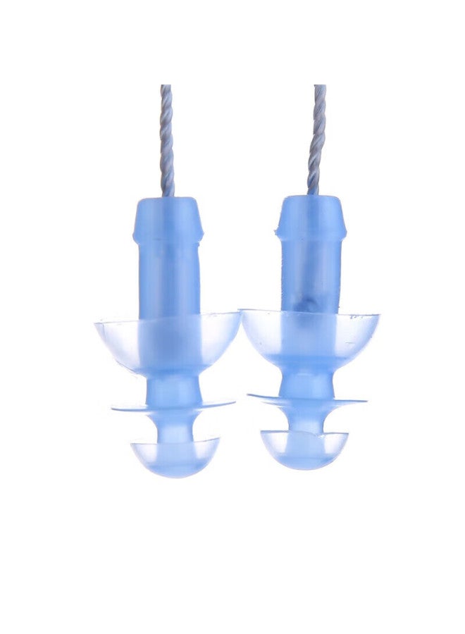 Yingfa Swimming Earplugs, Silicone Swim Ear Rope Spiral Earplugs, Soft Comfortable Professional Swimming Equipment, Blue - Image 3