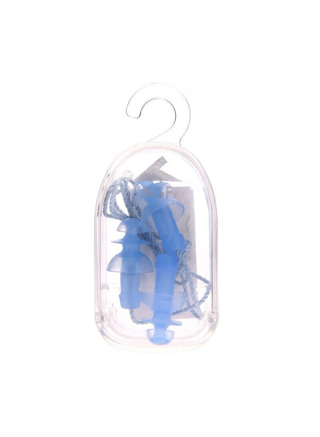 Yingfa Swimming Earplugs, Silicone Swim Ear Rope Spiral Earplugs, Soft Comfortable Professional Swimming Equipment, Blue - Image 2