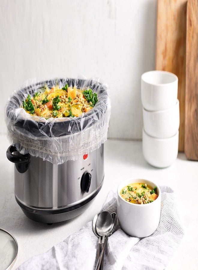 PanSaver Slow Cooker Liners - Disposable Liners with Sure Fit Band for Snug Fit - Instant Cleanup with No Scrubbing - Fits 3-6.5 Quarts, 4 Count - Image 2