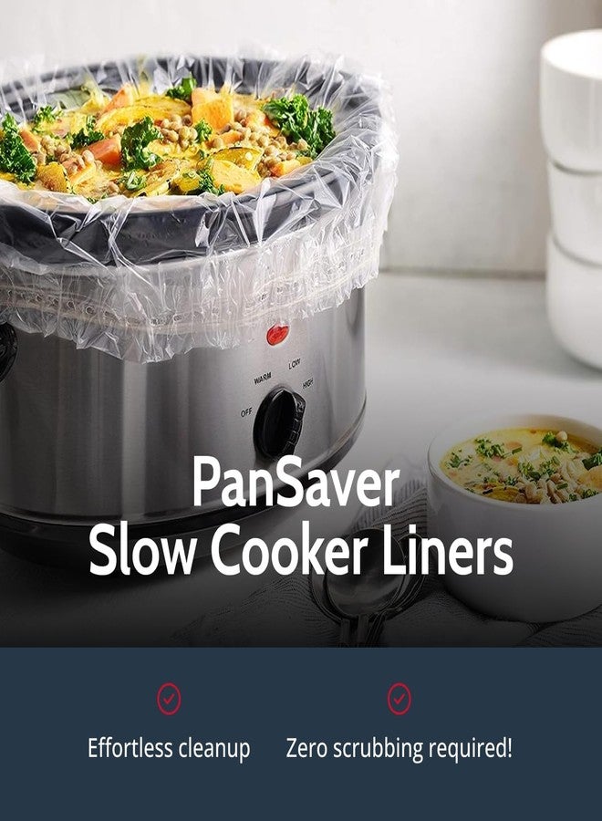 PanSaver Slow Cooker Liners - Disposable Liners with Sure Fit Band for Snug Fit - Instant Cleanup with No Scrubbing - Fits 3-6.5 Quarts, 4 Count - Image 3