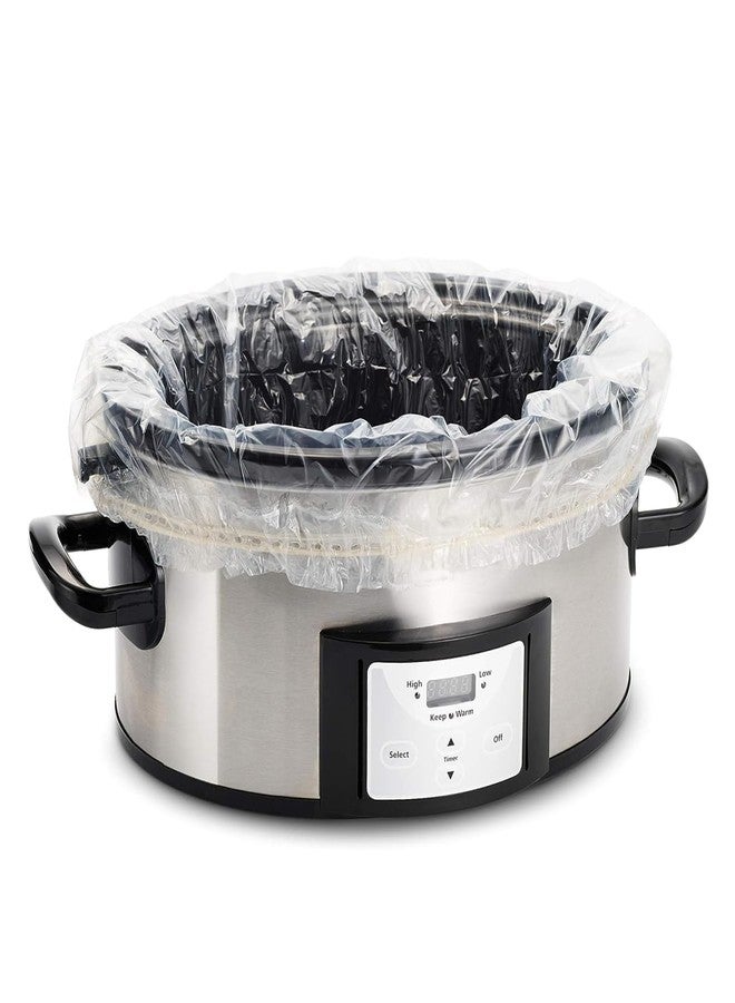 PanSaver Slow Cooker Liners - Disposable Liners with Sure Fit Band for Snug Fit - Instant Cleanup with No Scrubbing - Fits 3-6.5 Quarts, 4 Count - Image 1