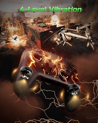 VOYEE Switch Controllers Compatible with Switch 2/Lite/OLED/PC Windows, 1000mAh Programmable RGB Lightning LED, Wireless Pro Controller with One Key Pairing/Wake Up/Turbo/Vibration - Image 4