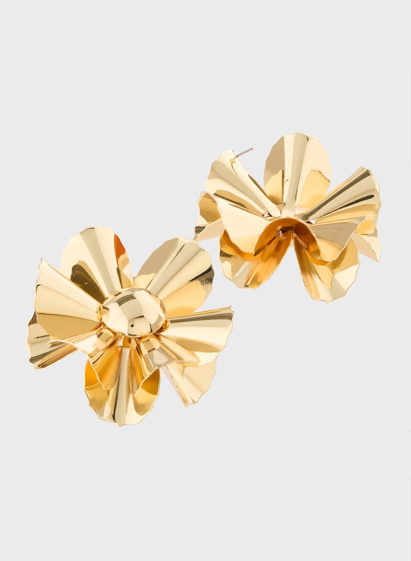 ايلا أقراط زهور كبيرة مرصعة - Image 2