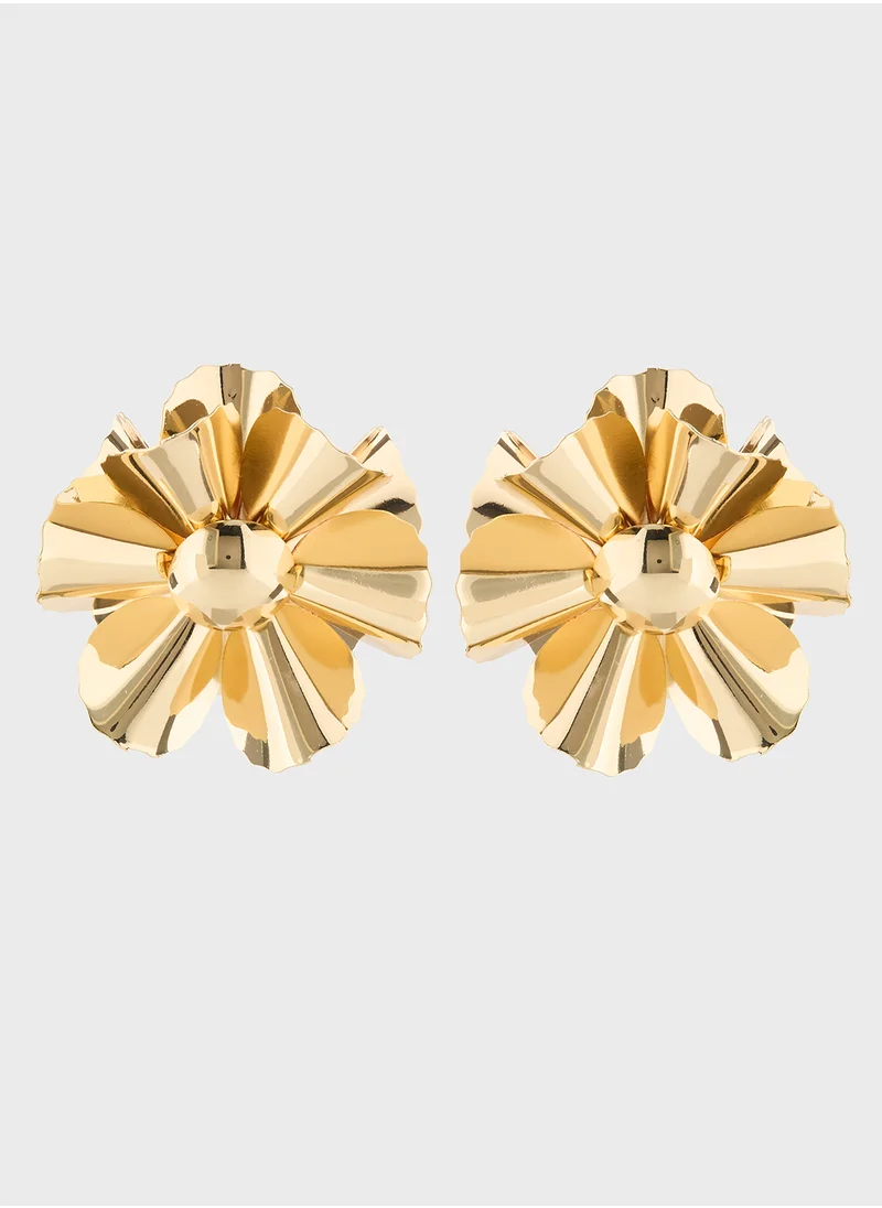 ELLA Oversized Floral Stud Earrings