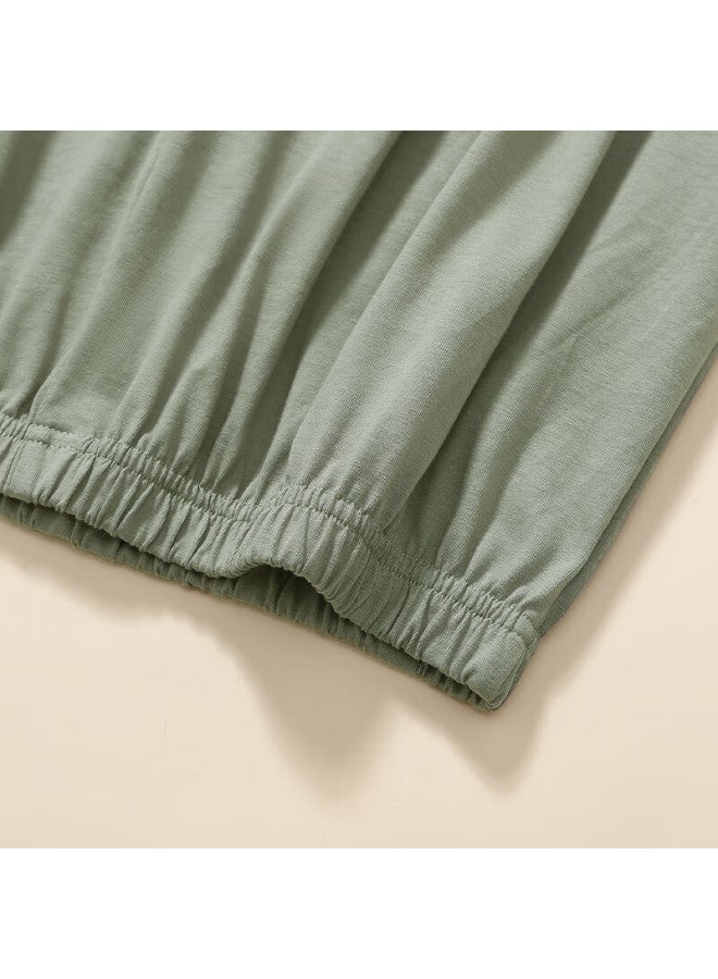 Fenton Fenteng Men'S Cotton Spring And Autumn Casual Long Pants Loose And Comfortable Home Pants Army Green 4Xl - Image 3
