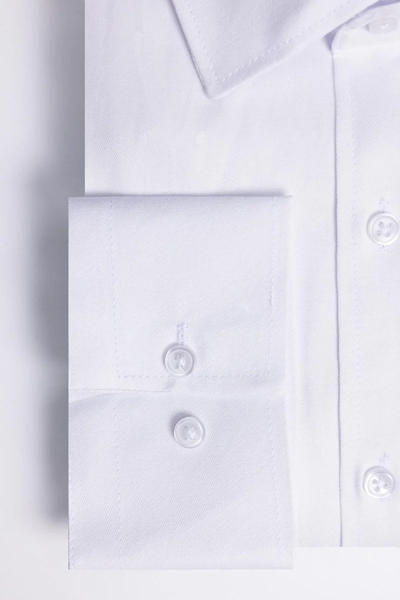 Tudors Plus Size Cotton Easy-Iron Plain White Men's Shirt