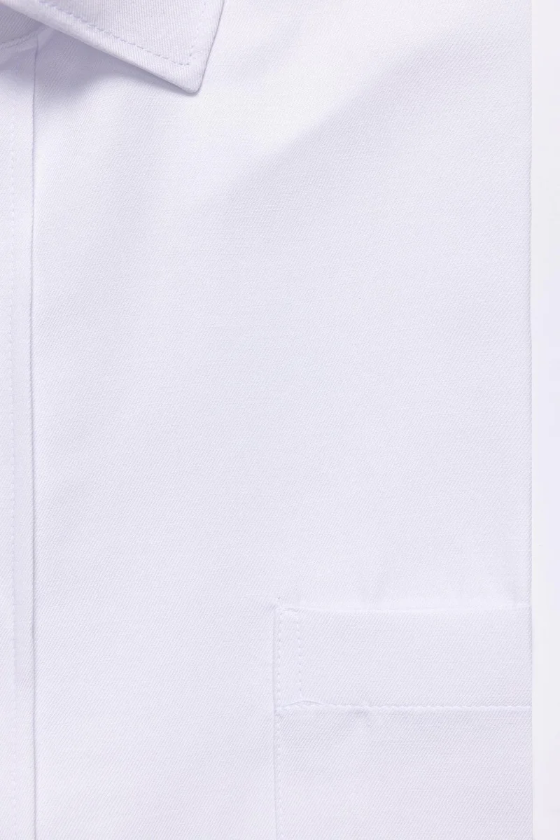 Tudors Plus Size Cotton Easy-Iron Plain White Men's Shirt