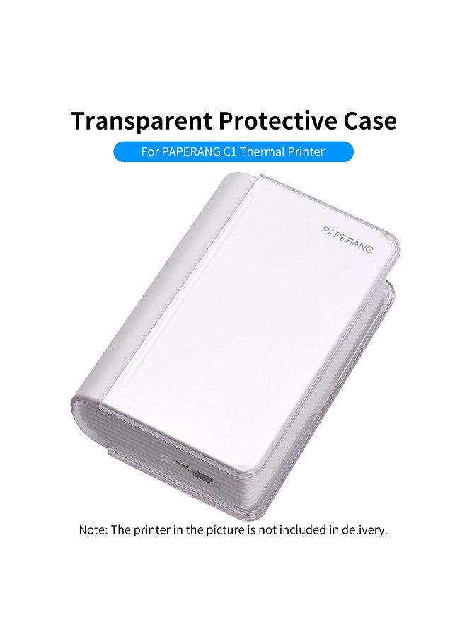 Transparent Protective Case Plastic Cover Anti-Dust Anti-Shock Anti-Scratch for C1 Pocket Thermal Printer/Mobile Printer