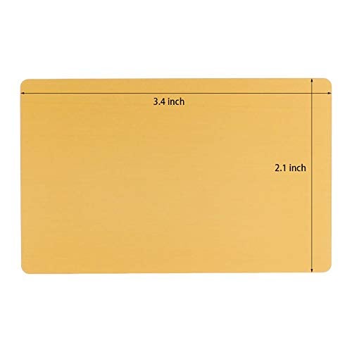 Yimaa 50 Pack Metal Business Cards Blanks Aluminum Sheet Blank Engraving Metal Tags Materials for CNC Engraver Laser Engraving DIY Gift Cards, Thicknes (0.2mm) - Image 2