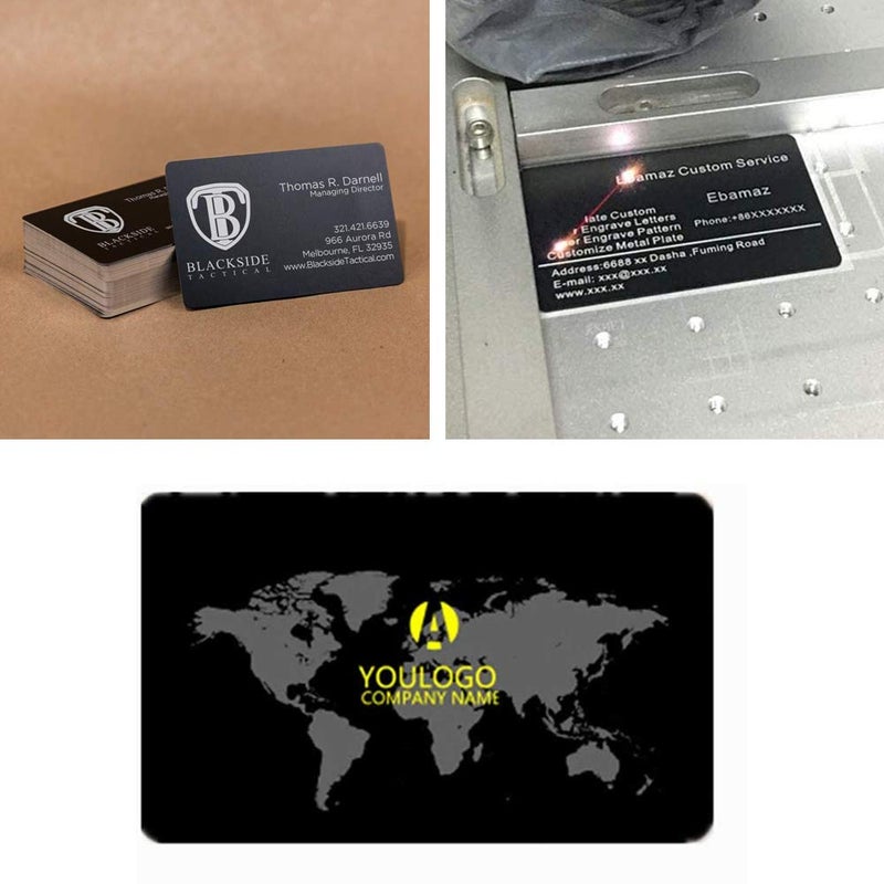 Yimaa 50 Pack Metal Business Cards Blanks Aluminum Sheet Blank Engraving Metal Tags Materials for CNC Engraver Laser Engraving DIY Gift Cards, Thicknes (0.2mm) - Image 5