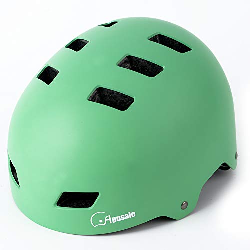 Apusale Bike Skateboard Helmet, Adjustable and Multi-Sport for Skate Scooter, 3 Sizes for Adult Youth Kids Toddler (Mint Green) - Image 3