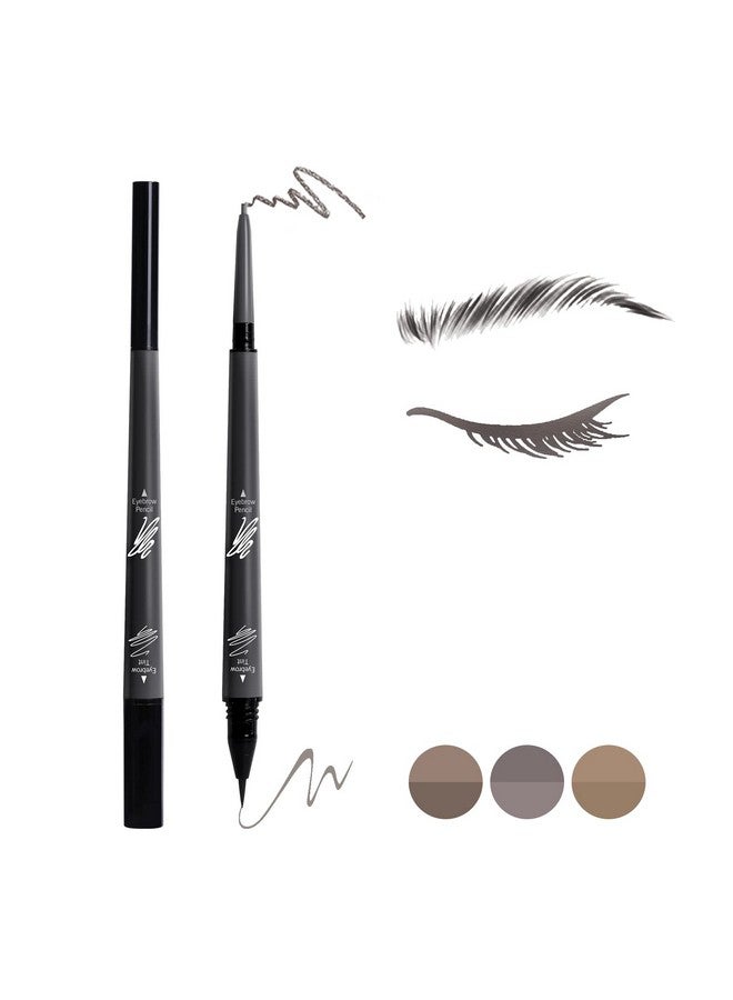 ميوزك فلاور قلم حواجب ميوزيك فلاور 2 في 1 مايكرو بليدنج، لون 1.5 مم، مقاوم للماء، يدوم 24 ساعة (3# رمادي غامق) - Image 1