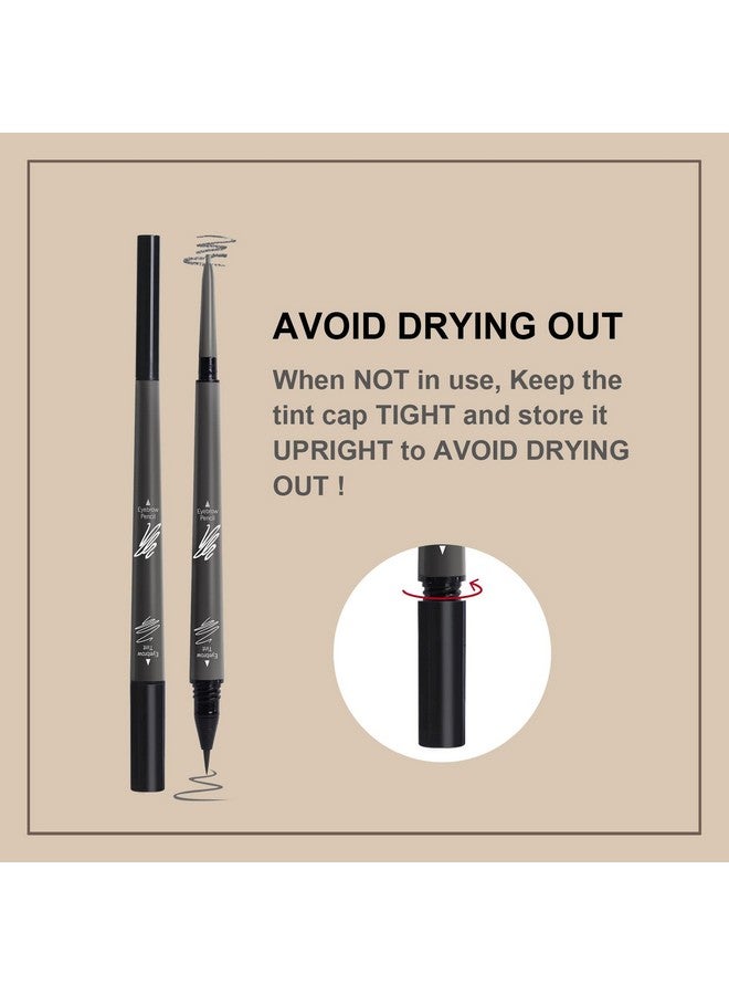 ميوزك فلاور قلم حواجب ميوزيك فلاور 2 في 1 مايكرو بليدنج، لون 1.5 مم، مقاوم للماء، يدوم 24 ساعة (3# رمادي غامق) - Image 5