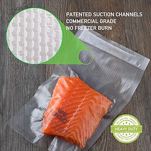 ENEM Vacuum Sealing Bags, 17cm x 25cm, Vacuum Sealing Machine Pouches, Food Grade & Microwaveable Pouches, 90 Micron Thickness, Pack of 50 - Image 4
