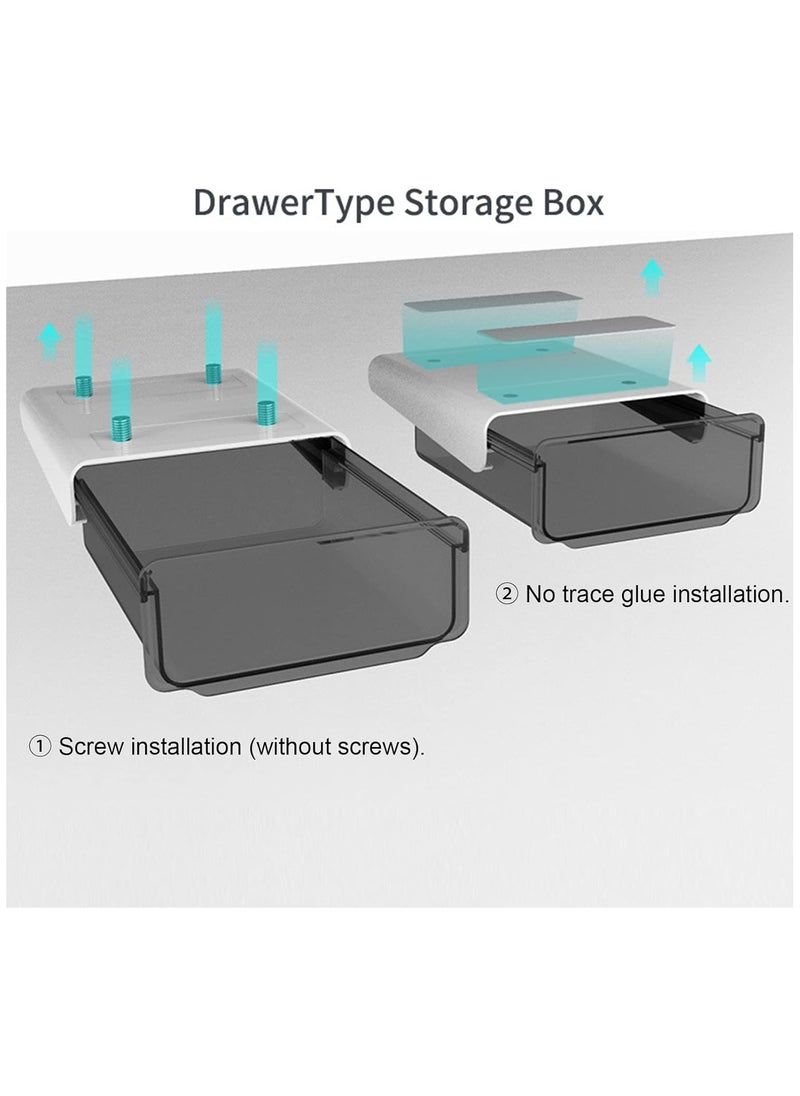 درج تخزين تحت المكتب، درج منزلق أسفل المكتب بمقبض، صندوق درج مخفي ذاتي اللصق للمكتب، المنزل، المطبخ، المدرسة، أسود - pzsku/Z1560D4E774D5516664C6Z/45/_/1710577999/f88a3a64-a62f-4c28-871b-99c12df245e3