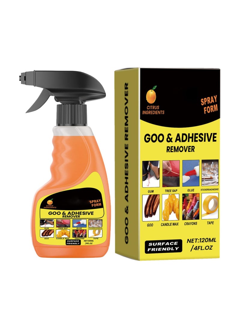 SYOSI رذاذ مزيل الغراء، 120 مل مزيل لاصق للسيارات، سائل إزالة الغراء مزيل الملصقات، مزيل لاصق متعدد الوظائف للسيارات يزيل بقايا الملصقات واللاصقات - Image 1