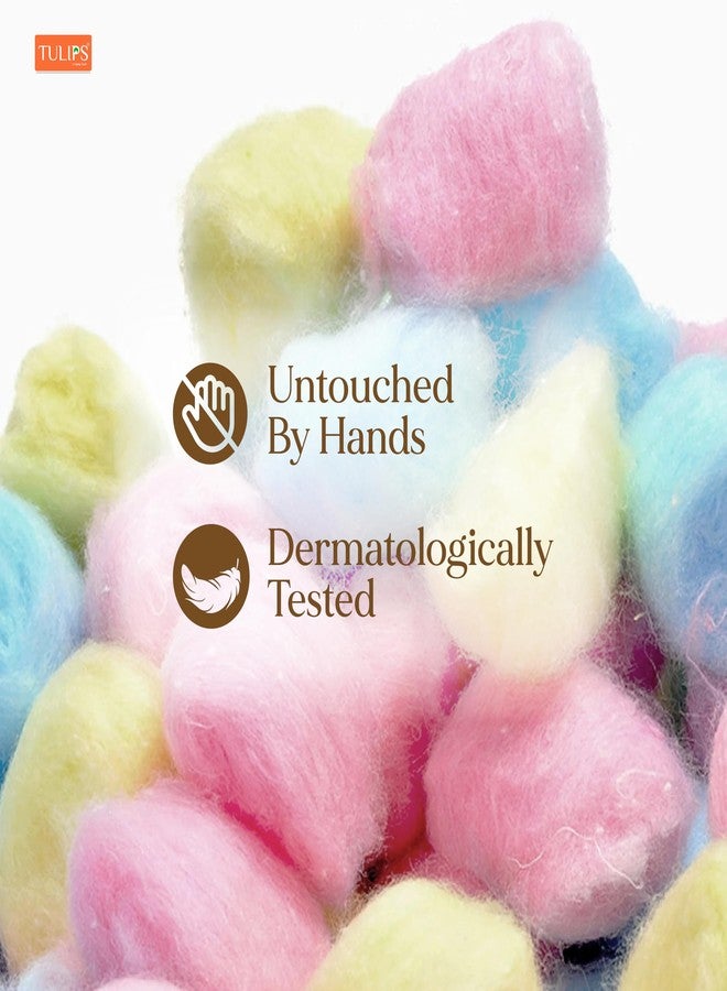 Tulips Color Cotton Balls 120 Count in Ziplock Bag, Soft & Absorbent Pure Cotton for Face Makeup Removal, Baby Care, & Crafts (Pack of 1) - Image 4