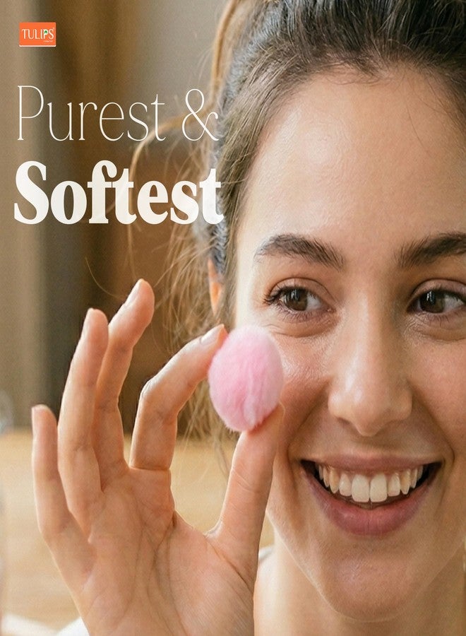 Tulips Color Cotton Balls 120 Count in Ziplock Bag, Soft & Absorbent Pure Cotton for Face Makeup Removal, Baby Care, & Crafts (Pack of 1) - Image 3