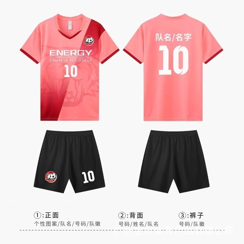Football Uniform Suit Men'S Adult Children'S Competition Training Uniform Short-Sleeved Sports Team Uniform Men'S And Women'S Student Jersey Printing Batch - Image 5