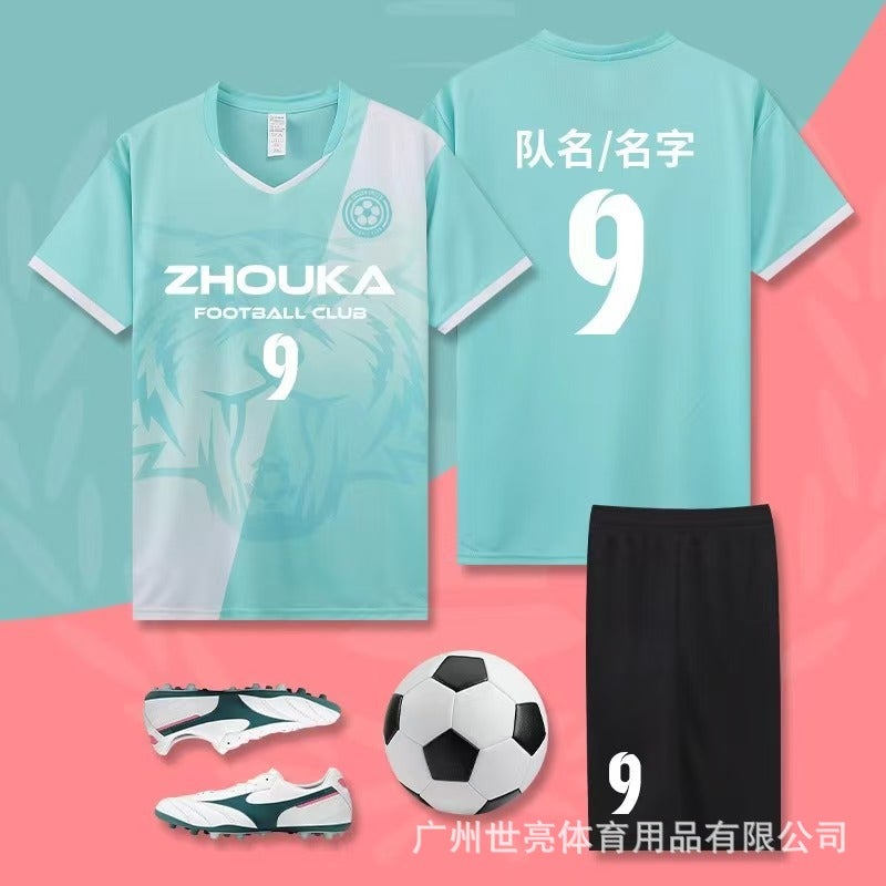 Football Uniform Suit Men'S Adult Children'S Competition Training Uniform Short-Sleeved Sports Team Uniform Men'S And Women'S Student Jersey Printing Batch - Image 3