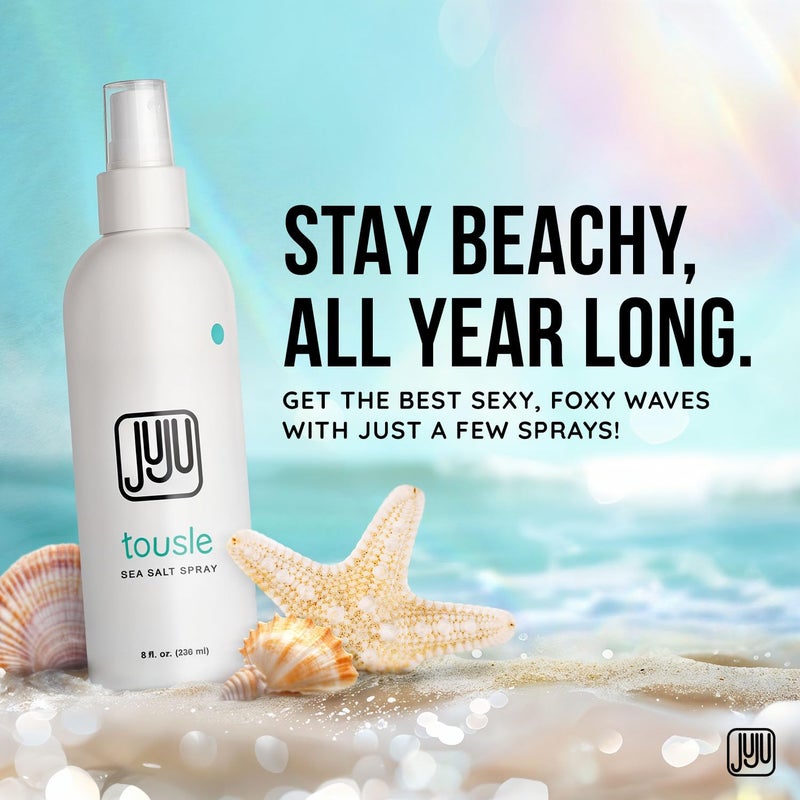 Juju Tousle sea Salt Spray Men & Women 8 Fl Oz Founded in California (New Clean Formula) - Natural Sea Salt Spray Hair, Hair Texturizer for Women, Fragrance-Free Texture Sprays, Surfer Texturizer for Men - Image 4