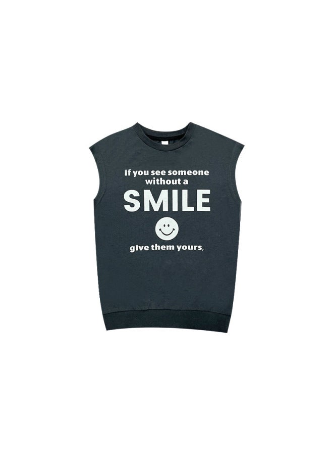 Anguyuanbao Children's Clothing Sleeveless T-shirt Summer Stylish Cartoon Vest For Girls Breathable Long Top